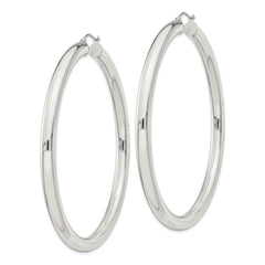 QE4412SP Sterling Silver 5mm Round Hoop Earrings