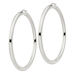 QE4413SP Sterling Silver 5mm Round Hoop Earrings