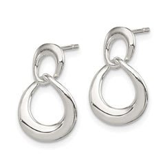 QE4675 Sterling Silver Fancy Dangle Earrings
