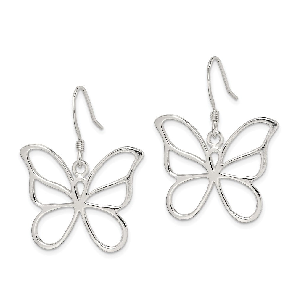 QE4753 Sterling Silver Butterfly Earrings