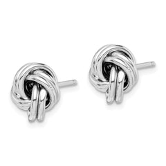 QE4891 Sterling Silver Rhodium-plated Love Knot Earrings