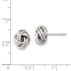 QE4891 Sterling Silver Rhodium-plated Love Knot Earrings
