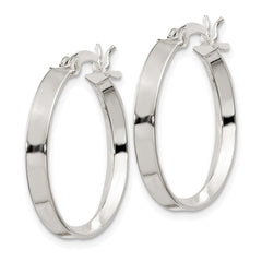 QE6490 Sterling Silver 2.75x20mm Hoop Earrings
