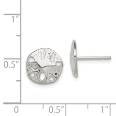 QE689 Sterling Silver Sand Dollar Mini Earrings