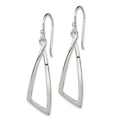QE7222 Sterling Silver Polished Fancy Dangle Earrings