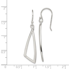 QE7222 Sterling Silver Polished Fancy Dangle Earrings