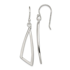 QE7222 Sterling Silver Polished Fancy Dangle Earrings