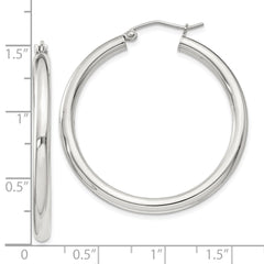 QE810SP Sterling Silver 3mm Round Hoop Earrings