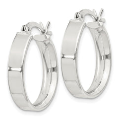 QE8143SP Sterling Silver 4.25x20 Hoop Earrings