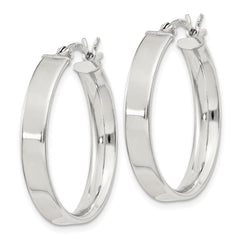 QE8144SP Sterling Silver 4.25x25Hoop Earrings