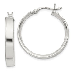 QE8144SP Sterling Silver 4.25x25Hoop Earrings