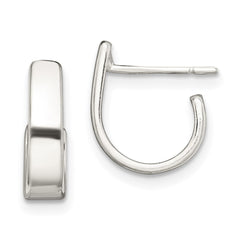 QE900 Sterling Silver Fancy J-Hoop Earrings