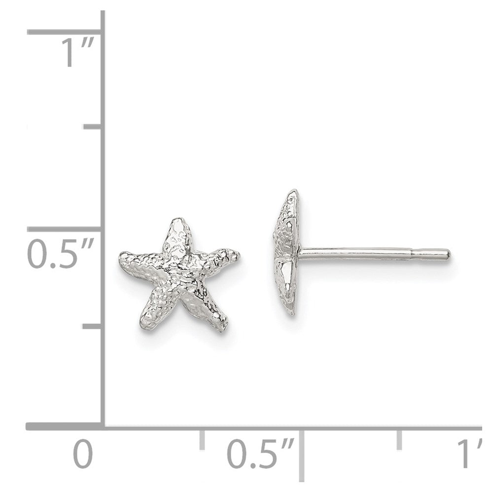 QE98 Sterling Silver Starfish Mini Earrings