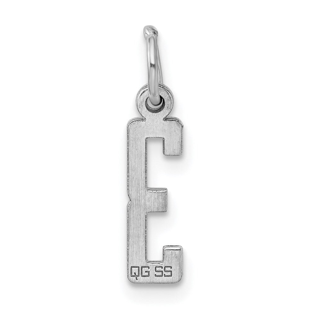 Sterling Silver/Rhodium-plated Elongated Polished Number 3 Charm QES03