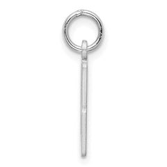 Sterling Silver/Rhodium-plated Elongated Number 13 Charm QES13