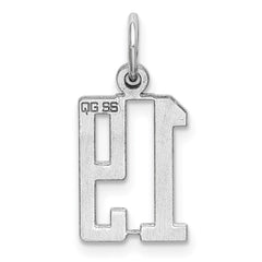 Sterling Silver/Rhodium-plated Elongated Number 19 Charm QES19