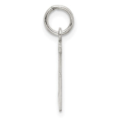 Sterling Silver/Rhodium-plated Elongated Number 35 Charm QES35