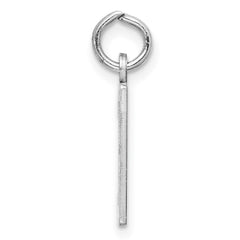 Sterling Silver/Rhodium-plated Elongated Number 37 Charm QES37