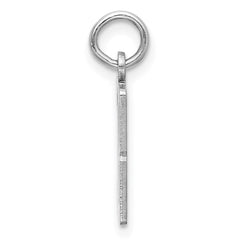 Sterling Silver/Rhodium-plated Elongated Number 38 Charm QES38