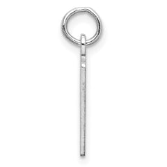 Sterling Silver/Rhodium-plated Elongated Number 40 Charm QES40