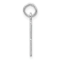 Sterling Silver/Rhodium-plated Elongated Number 43 Charm QES43