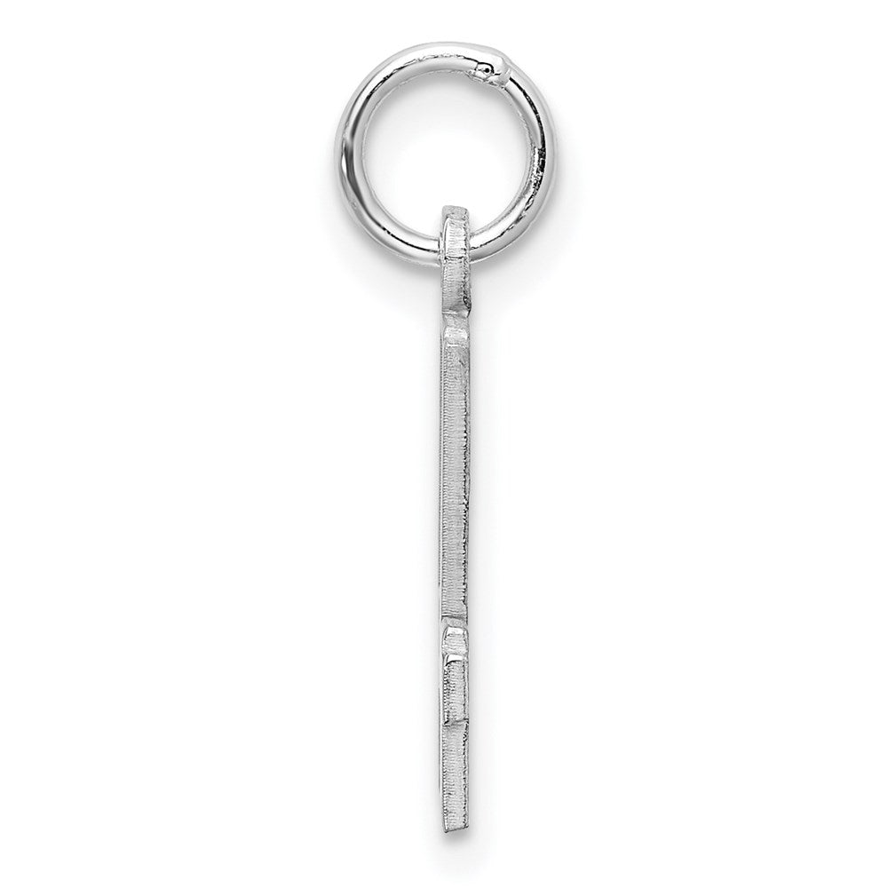 Sterling Silver/Rhodium-plated Elongated Number 44 Charm QES44