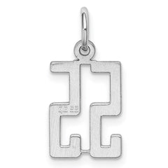 Sterling Silver/Rhodium-plated Elongated Number 55 Charm QES55