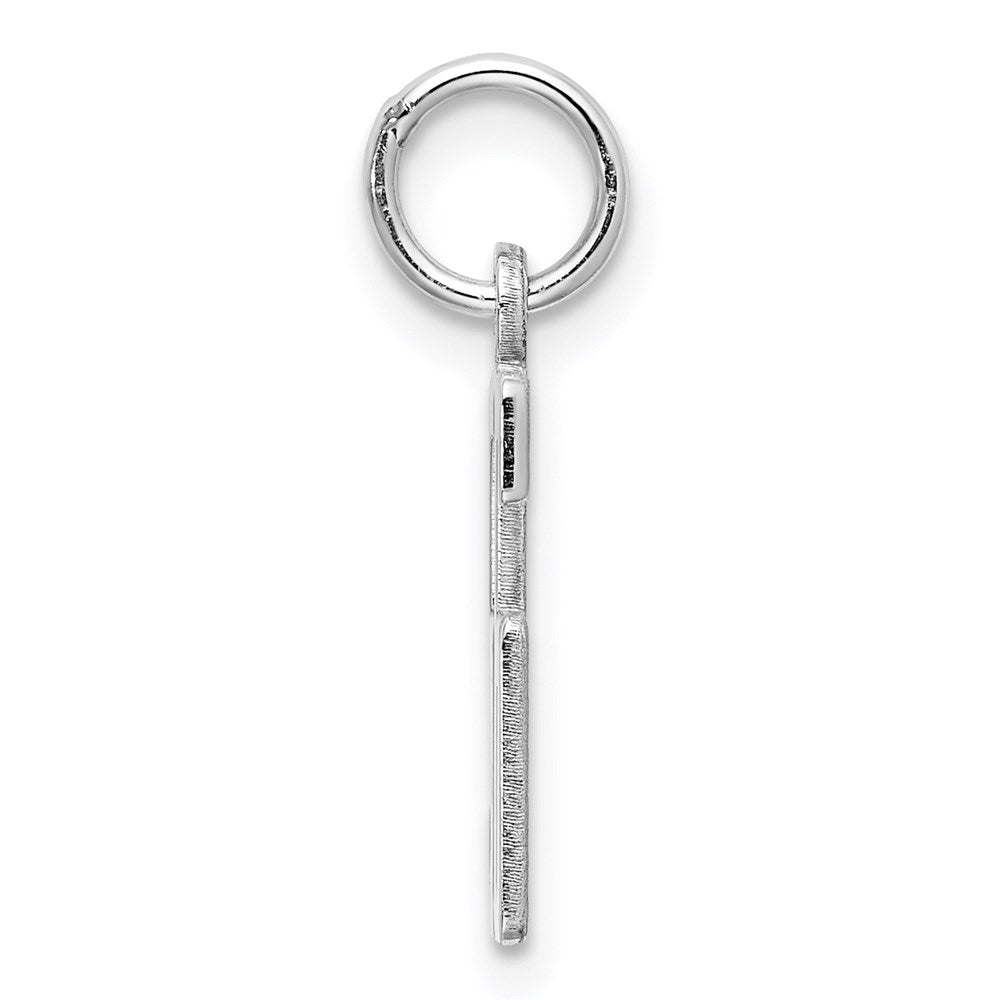 Sterling Silver/Rhodium-plated Elongated Number 56 Charm QES56