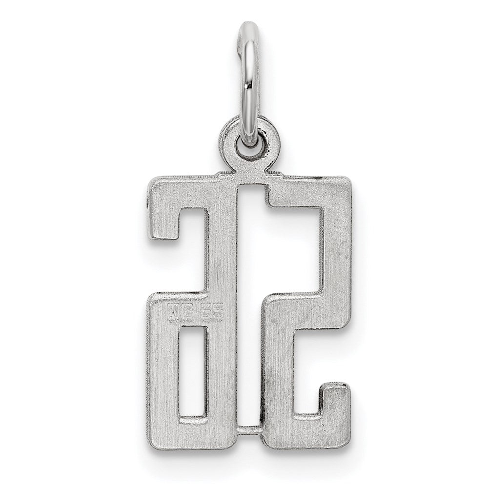 Sterling Silver/Rhodium-plated Elongated Number 56 Charm QES56