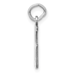 Sterling Silver/Rhodium-plated Elongated Number 65 Charm QES65
