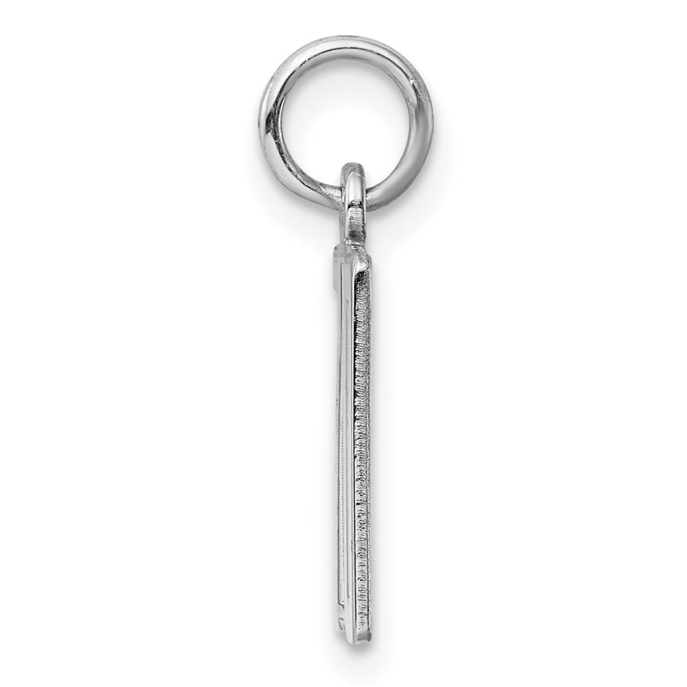 Sterling Silver/Rhodium-plated Elongated Number 70 Charm QES70
