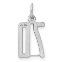 Sterling Silver/Rhodium-plated Elongated Number 70 Charm QES70