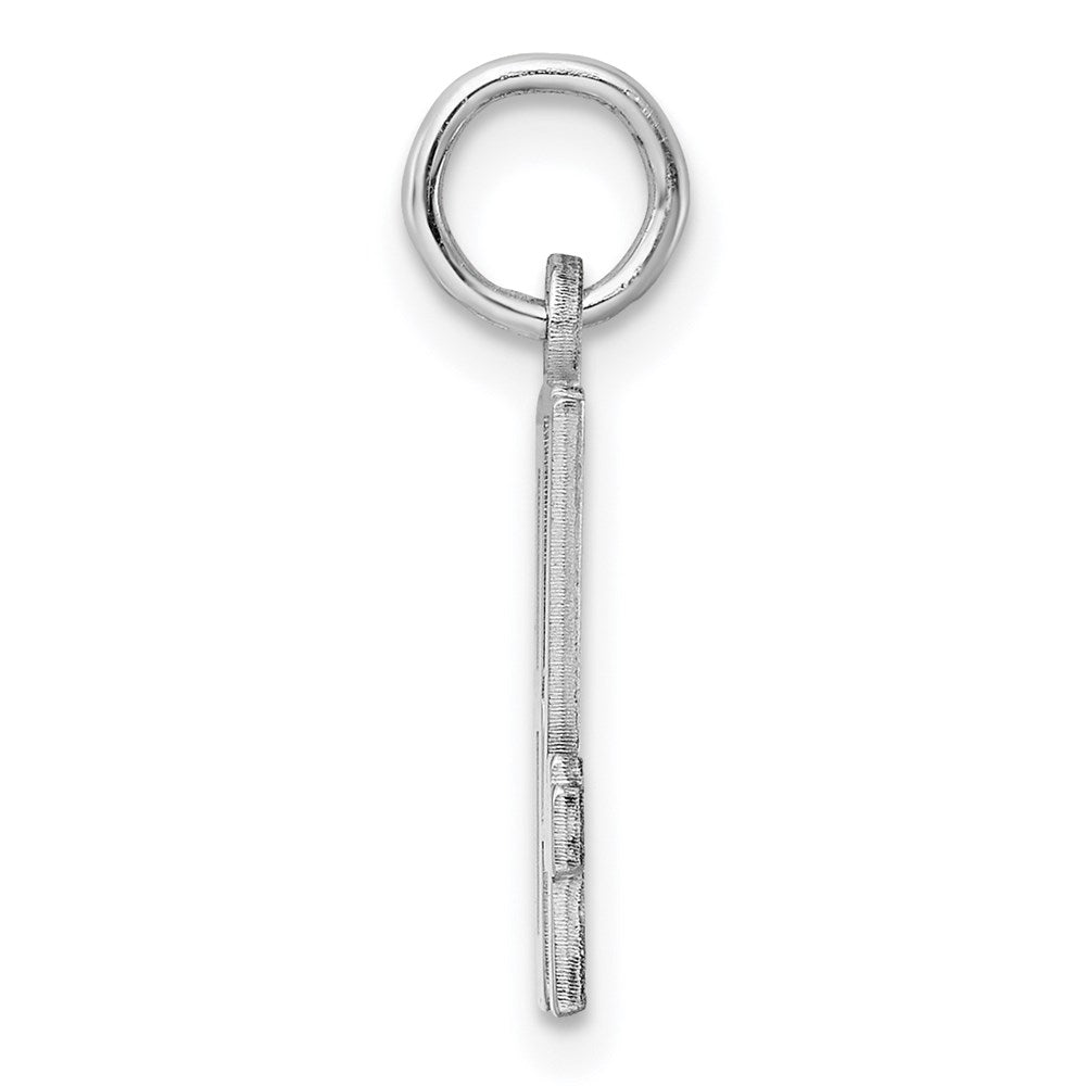Sterling Silver/Rhodium-plated Elongated Number 84 Charm QES84