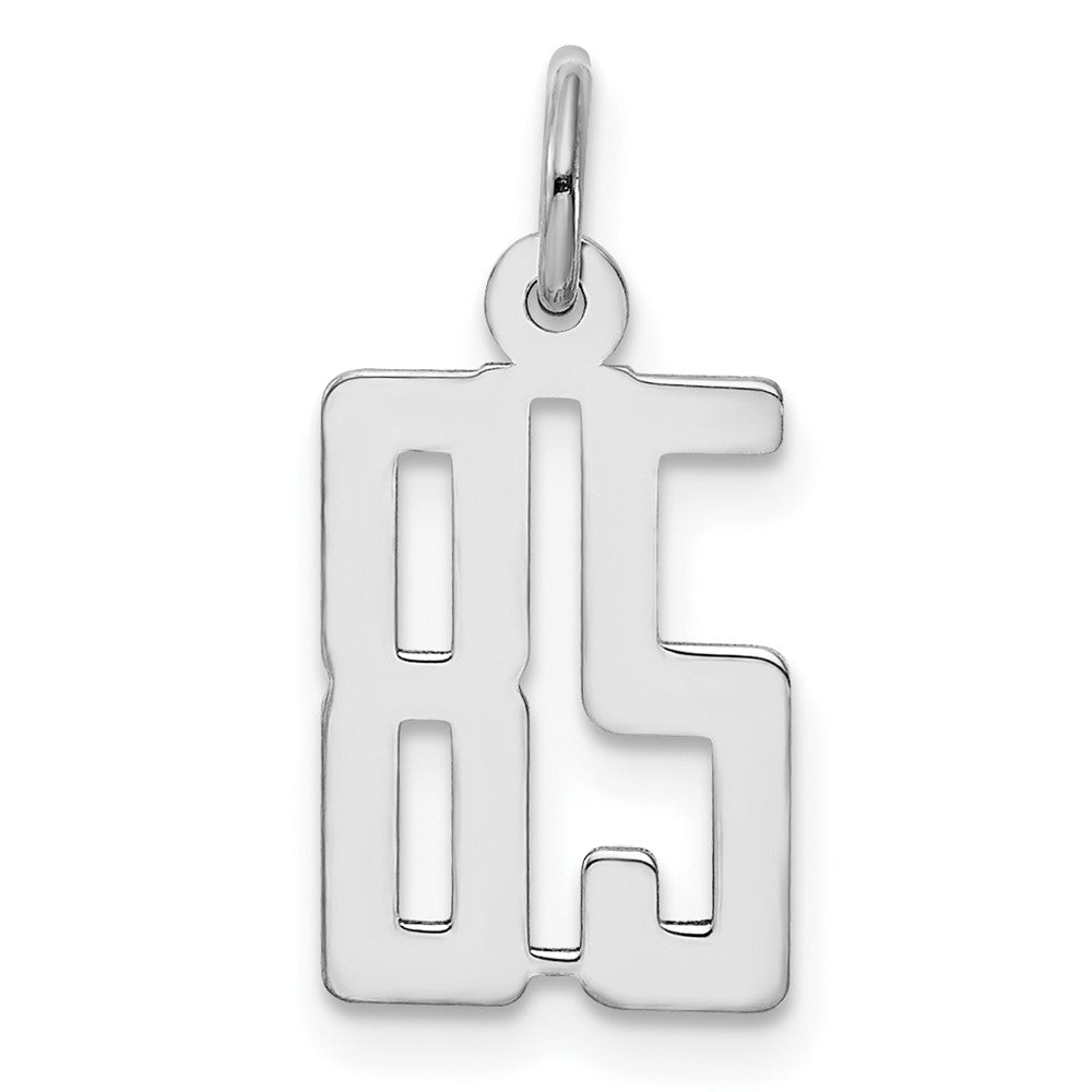 Sterling Silver/Rhodium-plated Elongated Number 85 Charm QES85