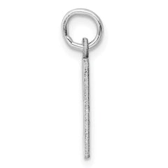 Sterling Silver/Rhodium-plated Elongated Number 93 Charm QES93