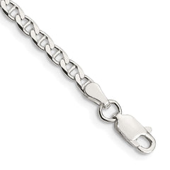 Sterling Silver 3.15mm D/C Flat Anchor Curb Chain QFAN080-8