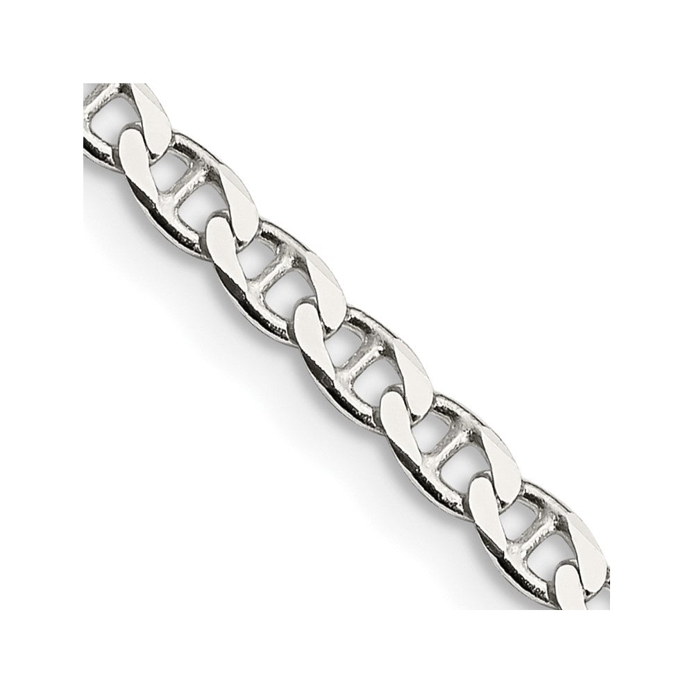 Sterling Silver 3.15mm D/C Flat Anchor Curb ChainQFAN080