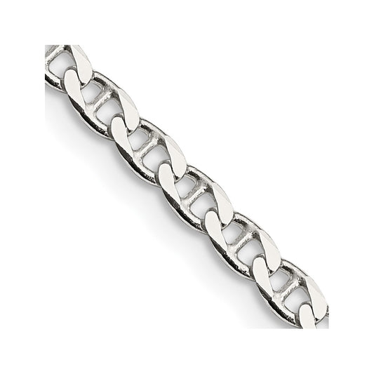 Sterling Silver 3.15mm D/C Flat Anchor Curb ChainQFAN080