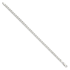Sterling Silver 4.0mm D/C Flat Anchor Curb Chain QFAN100-8