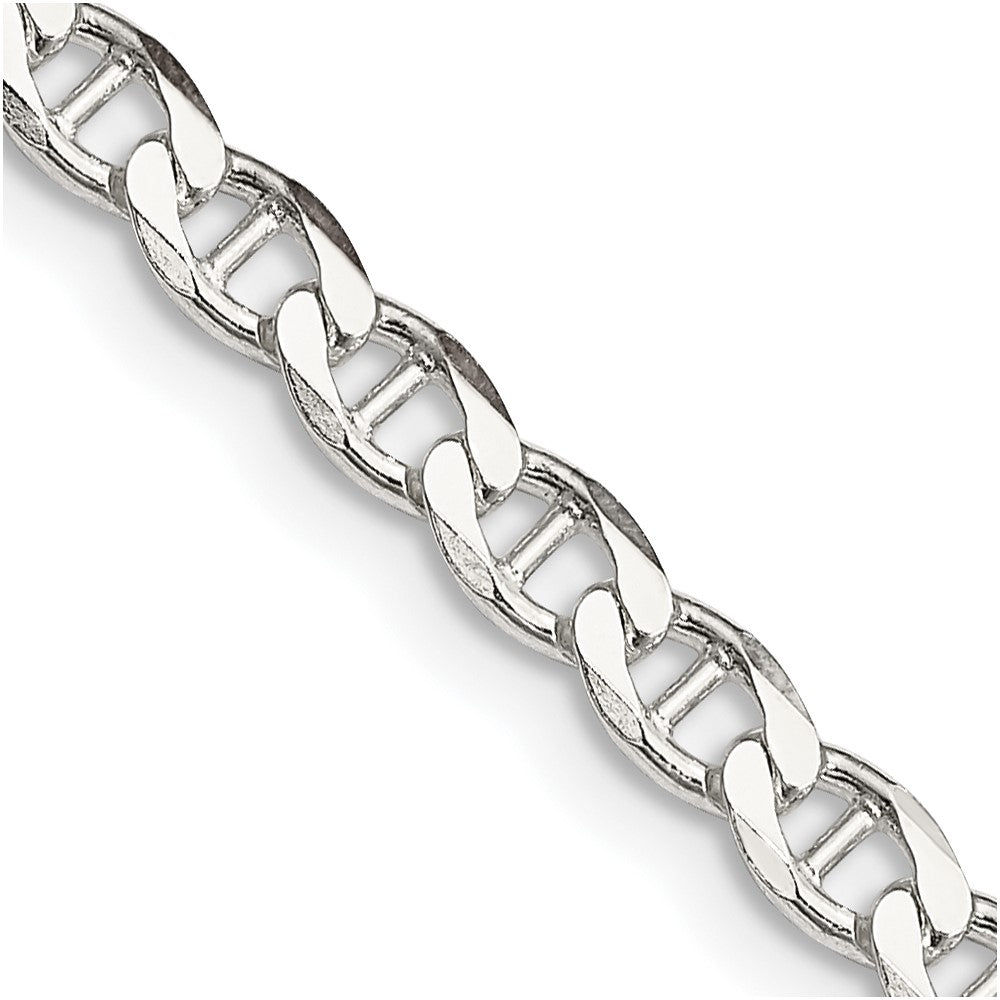 Sterling Silver 4.0mm D/C Flat Anchor Curb ChainQFAN100