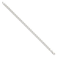 Sterling Silver 4.65mm D/C Flat Anchor Curb Chain QFAN120-8