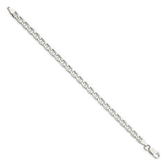Sterling Silver 5.7mm D/C Flat Anchor Curb Chain QFAN150-8