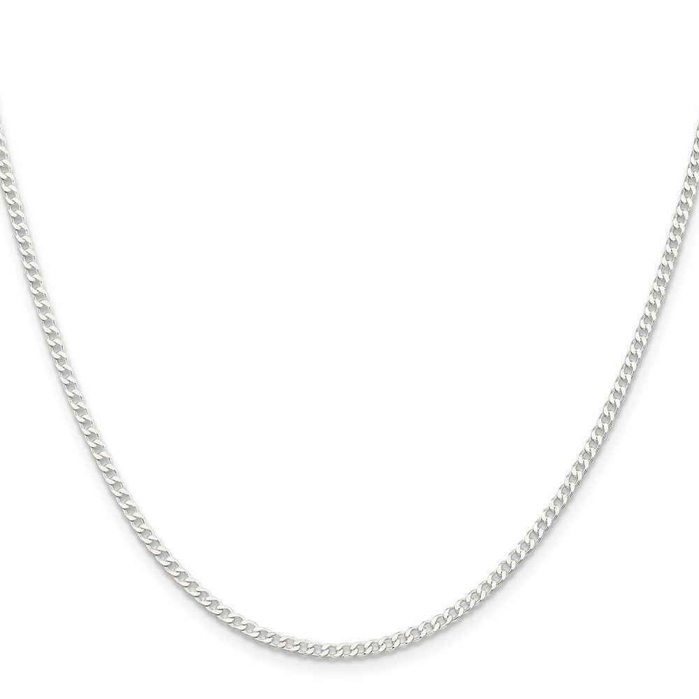 Sterling Silver 2.3mm Beveled Curb ChainQFB060