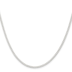 Sterling Silver 2.3mm Beveled Curb ChainQFB060
