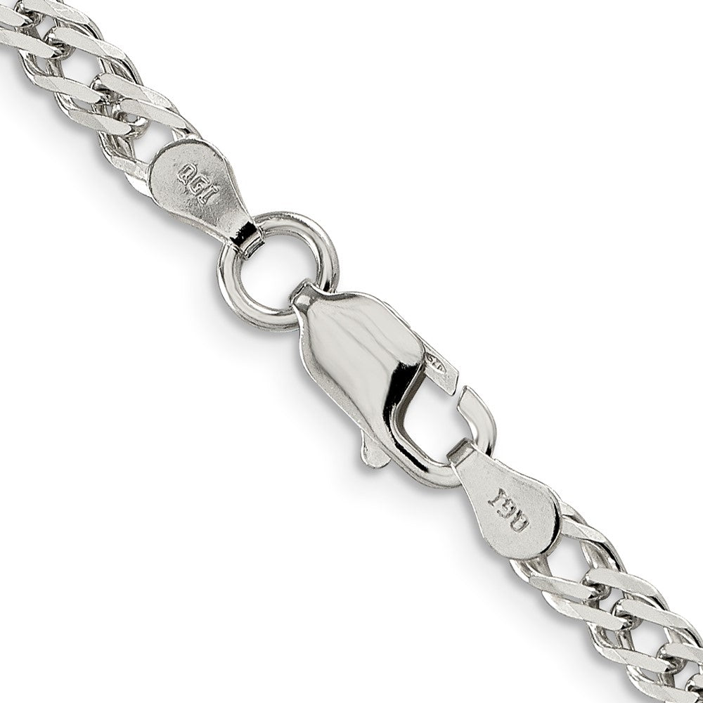 Sterling Silver 4mm Beveled Curb ChainQFB100