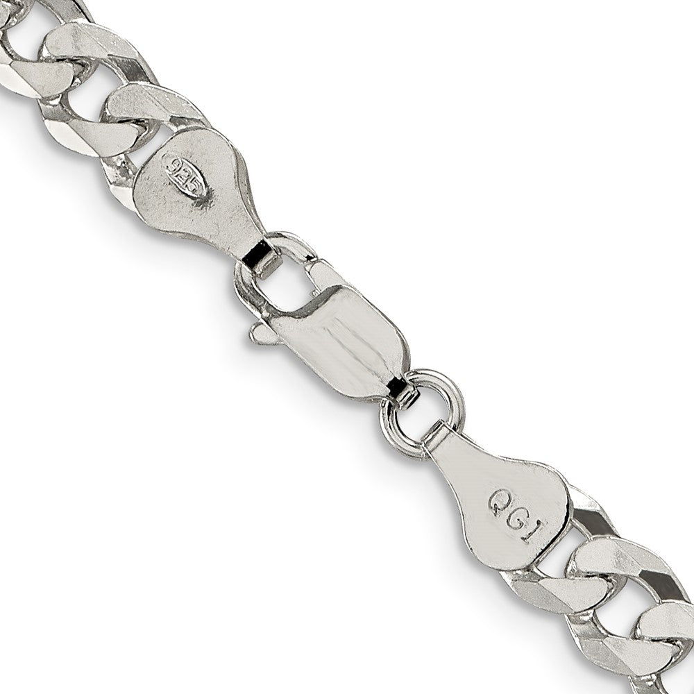 Sterling Silver 6mm Beveled Curb ChainQFB150