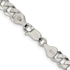 Sterling Silver 6mm Beveled Curb ChainQFB150