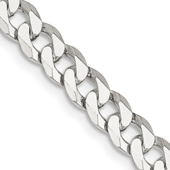 Sterling Silver 6mm Beveled Curb ChainQFB150