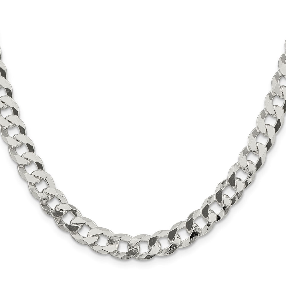 Sterling Silver 8.5mm Beveled Curb ChainQFB210