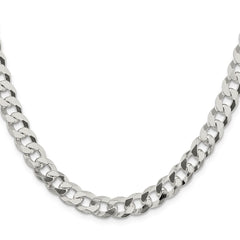 Sterling Silver 8.5mm Beveled Curb ChainQFB210